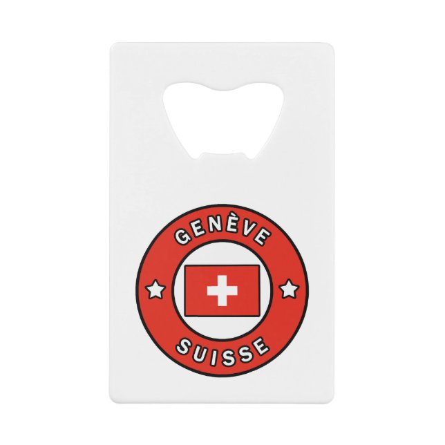 Genève Suisse Credit Card Bottle Opener (Front)