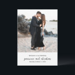 Genevieve Black and White Photo Modern Wedding Program<br><div class="desc">Modern wedding program featuring a minimal black and white design with your favourite photo on the front. The back has your order of ceremony, wedding party and thank you message in a combination of simple sans serif fonts and an elegant script. This chic program is great for any style of...</div>