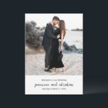 Genevieve Black and White Photo Modern Wedding Program<br><div class="desc">Modern wedding program featuring a minimal black and white design with your favourite photo on the front. The back has your order of ceremony, wedding party and thank you message in a combination of simple sans serif fonts and an elegant script. This chic program is great for any style of...</div>