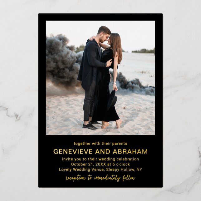 Genevieve Black Photo Modern Wedding (Front)
