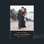 Genevieve Black Photo Modern Wedding Program<br><div class="desc">Modern wedding program featuring a minimal design with your favourite photo over a black background. The back has your order of ceremony, wedding party and thank you message in a combination of simple sans serif fonts and an elegant script. This chic program would be great for a goth themed or...</div>