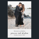 Genevieve Black White Photo Modern Wedding Program<br><div class="desc">Modern wedding program featuring a minimal black and white design with your favourite photo on the front. The back has your order of ceremony, wedding party and thank you message in a combination of simple sans serif fonts and an elegant script. This chic program is great for any style of...</div>