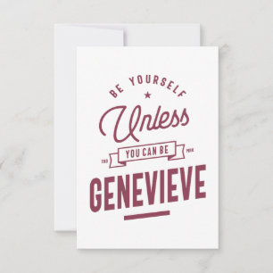 Genevieve Personalized Name Birthday Gift RSVP Card