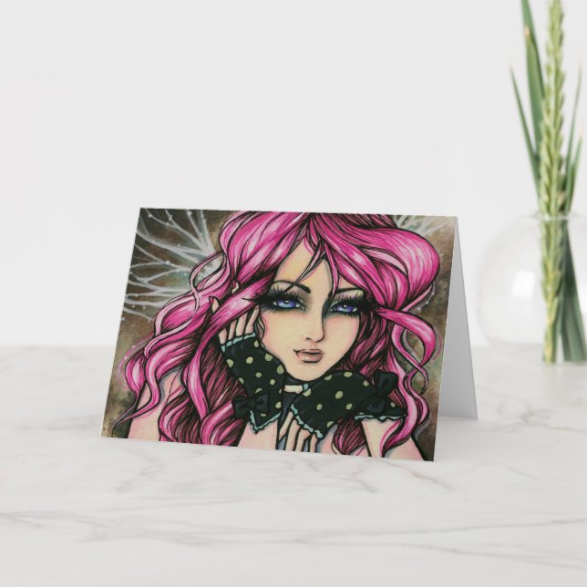 "Genevieve" Steampunk Fairy Card (Front)
