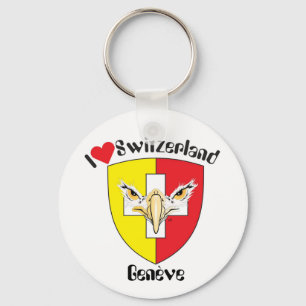 Genf, Genève, Ginevra, Genevra Schlüsselanhänger Keychain