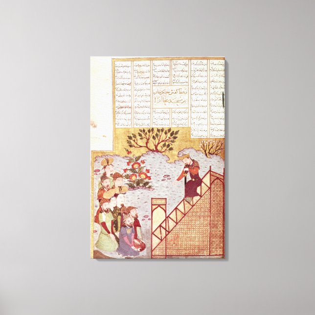 Genghis Khan addressing a congregation Canvas Print (Front)