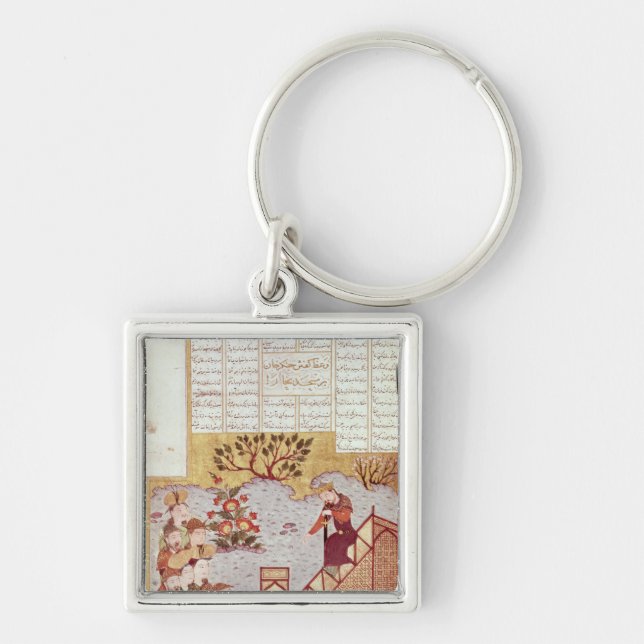 Genghis Khan addressing a congregation Keychain (Front)