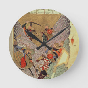 Genghis Khan (c.1162-1227) fighting the Chinese in Round Clock
