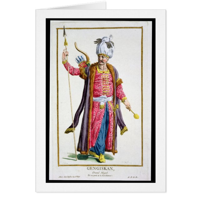 Genghis Khan (c.1162-1227) from 'Receuil des Estam (Front)