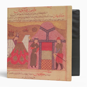 Genghis Khan outside his tent Binder