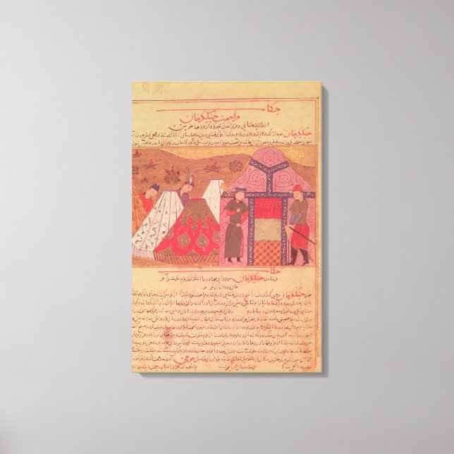 Genghis Khan outside his tent Canvas Print (Front)