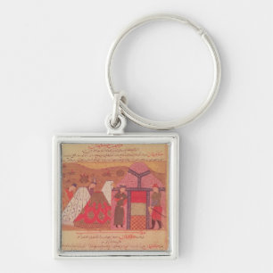 Genghis Khan outside his tent Keychain