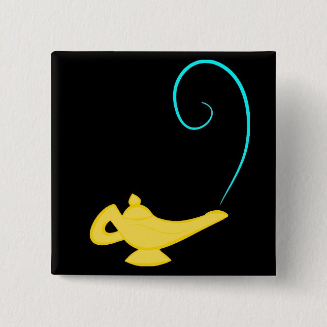Genie Bottle 2 Inch Square Button (Front)