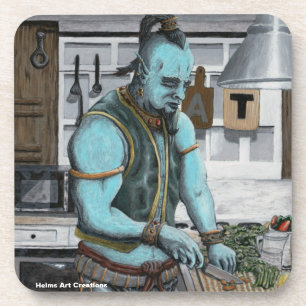 Genie Cooking Kitchen Magic Plastic Coasters