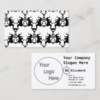 Genie Ghost Coming Out of Lamp Seamless Pattern Business Card