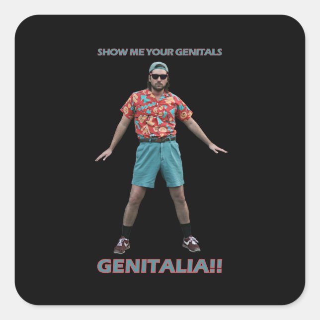 Genitals Dance Square Sticker (Front)