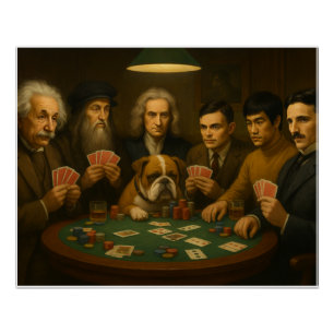 “Genius at the Card Table” Poster