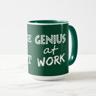 Genius at Work custom colour mugs