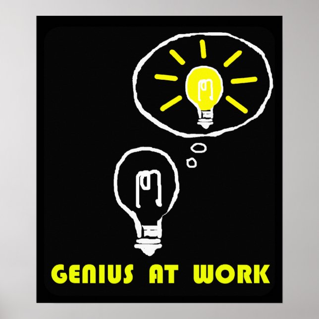 Genius at work poster (Front)