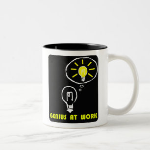 GENIUS AT WORK Two-Tone COFFEE MUG