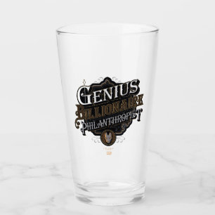 Genius Billionaire Philanthropist Ornate Graphic Glass