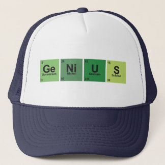 Genius Cap. Periodic table of elements. Trucker Hat