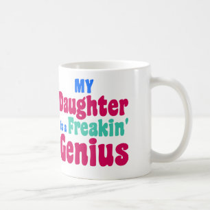 Genius daughter - funny gift for dad or mom coffee mug