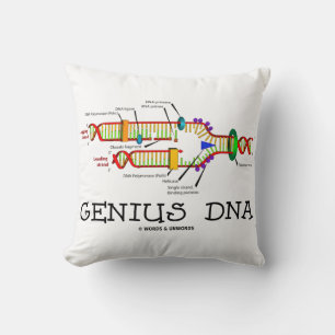 Genius DNA Molecular Biology Humour Throw Pillow