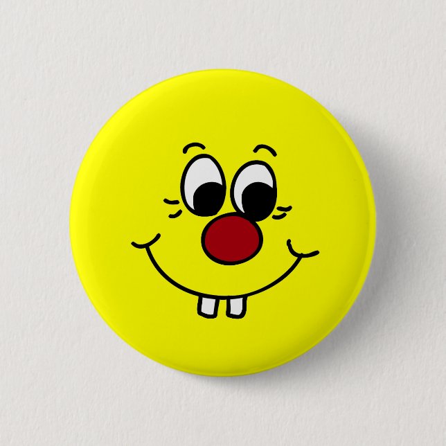 Genius Face Grumpey 2 Inch Round Button (Front)