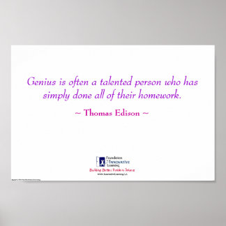 Genius = Homework Poster