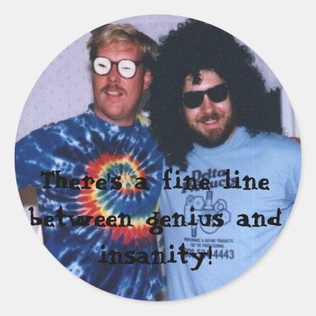 Genius Insanity Sticker (Small) (Front)