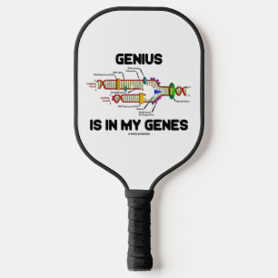 Genius Is In My Genes DNA Replication Humour Pickleball Paddle