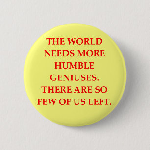 genius joke 2 inch round button