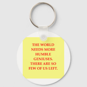 genius joke keychain