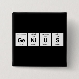 GeNiUS Periodic Table 2 Inch Square Button