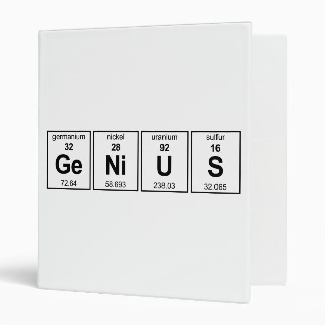 GeNiUS Periodic Table Binder (Front/Inside)