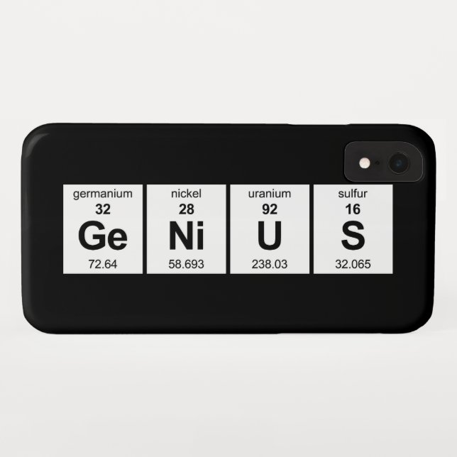 GeNiUS Periodic Table Case-Mate iPhone Case (Back (Horizontal))