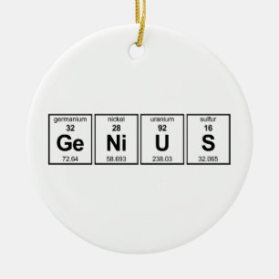 GeNiUS Periodic Table Ceramic Ornament