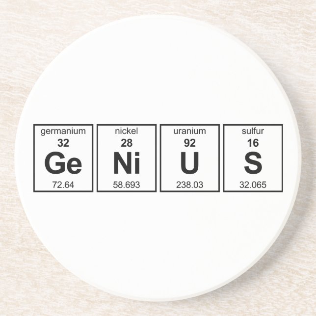 GeNiUS Periodic Table Coaster (Front)