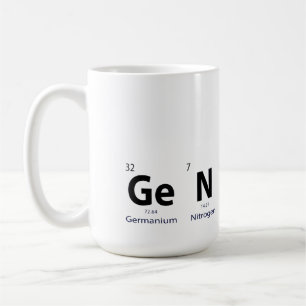 'Genius' Periodic Table Curiosity Knowledge Gift Coffee Mug