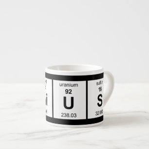 GeNiUS Periodic Table Espresso Cup