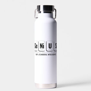 GENiUS Periodic Table - Funny Science Design Water Bottle