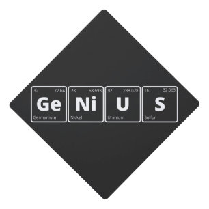 Genius - Periodic Table Graduation Cap Topper