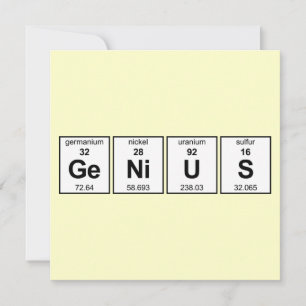 GeNiUS Periodic Table Invitation