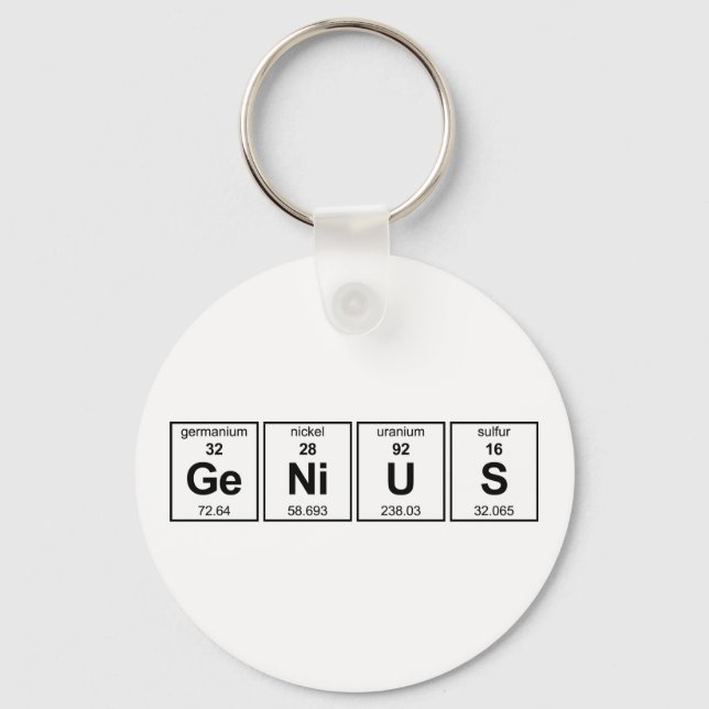 GeNiUS Periodic Table Keychain (Front)
