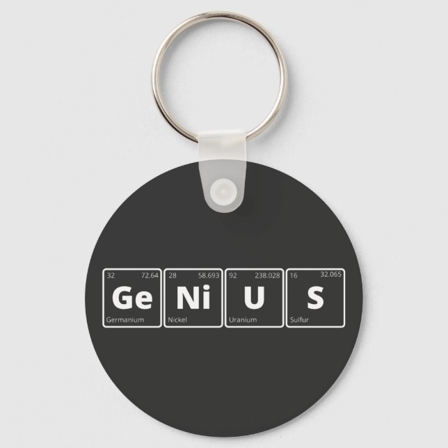 Genius - Periodic Table Keychain (Front)