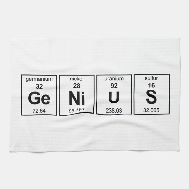 GeNiUS Periodic Table Kitchen Towel (Horizontal)