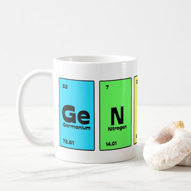 Genius Periodic Table Mug (With Donut)