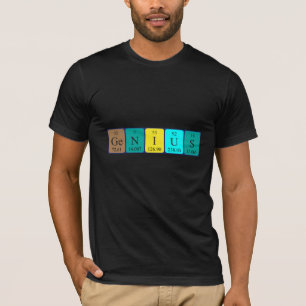 Genius periodic table name shirt