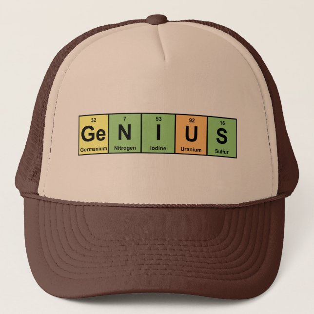 Genius - Periodic Table of Elements Products Trucker Hat (Front)